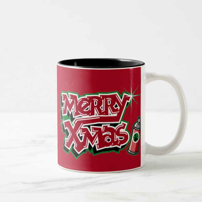 Merry Christmas graffiti mug (Right)