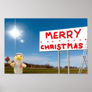 Merry Christmas Graffiti Poster