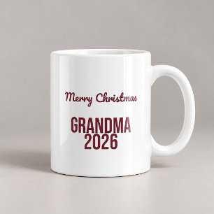 Merry Christmas Grandma 2026 Funny Mug