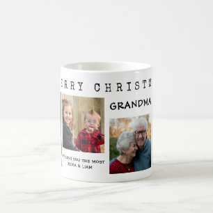 Merry Christmas Grandma 4 Photo Collage  Coffee Mug