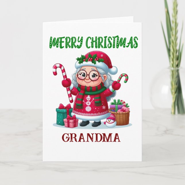 Merry Christmas Grandma Card (Front)
