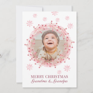 Merry Christmas Grandma Grandpa Baby Photo