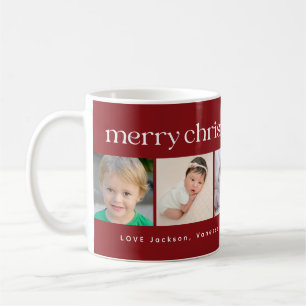 Merry Christmas Grandma Photo Collage Holiday Coffee Mug