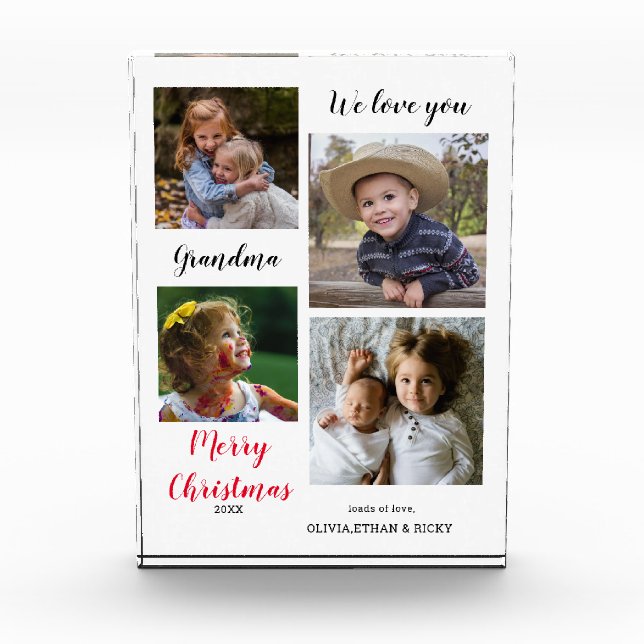 Merry Christmas Grandma Photo Collage Keepsake (Front)