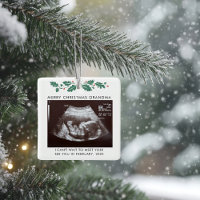 Merry Christmas Grandma Pregnancy Baby Scan Photo