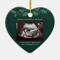 Merry Christmas Grandma Pregnancy Scan Photo
