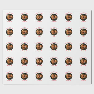 Merry Christmas grandmother daughter photo circle Wrapping Paper