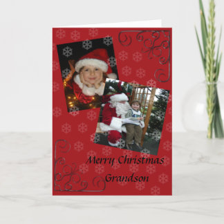 Merry Christmas grandson Holiday Card