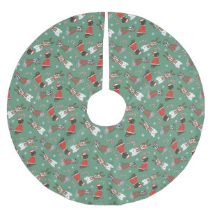 Merry Christmas Great Dane Dogs Brushed Polyester Tree Skirt