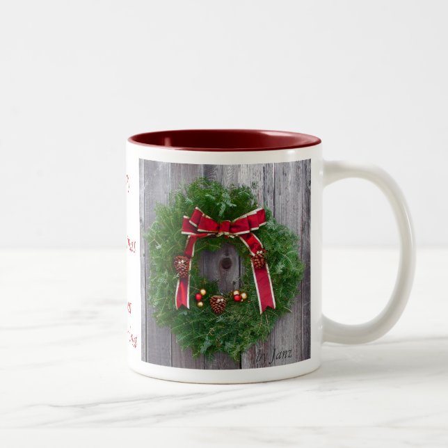 Merry Christmas Great Grandma Two-Tone Coffee Mug (Right)