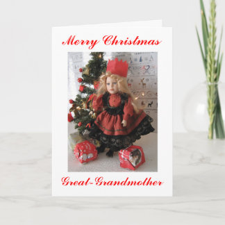 Merry Christmas Great Grandmother Holiday Card