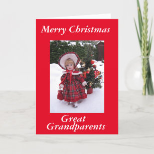 Merry christmas, Great Grandparents Holiday Card