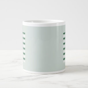 Merry Christmas, Green Christmas Art, Christmas Large Coffee Mug