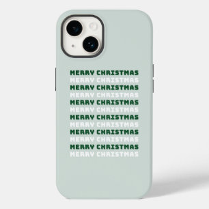 Merry Christmas, Green Christmas Art, Holiday Case-Mate iPhone 14 Case
