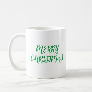 MERRY CHRISTMAS Green Coffee Mug