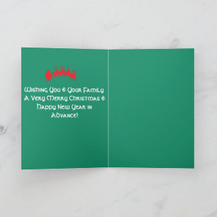 Merry Christmas Green Folded Cards