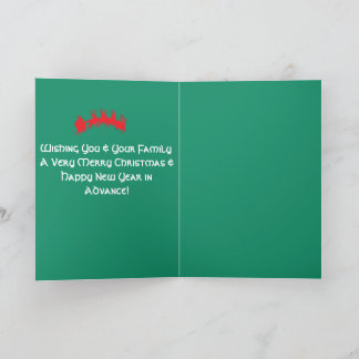 Merry Christmas Green Folded Cards