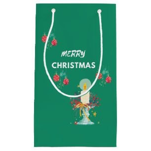 Merry Christmas Green Gift Bags