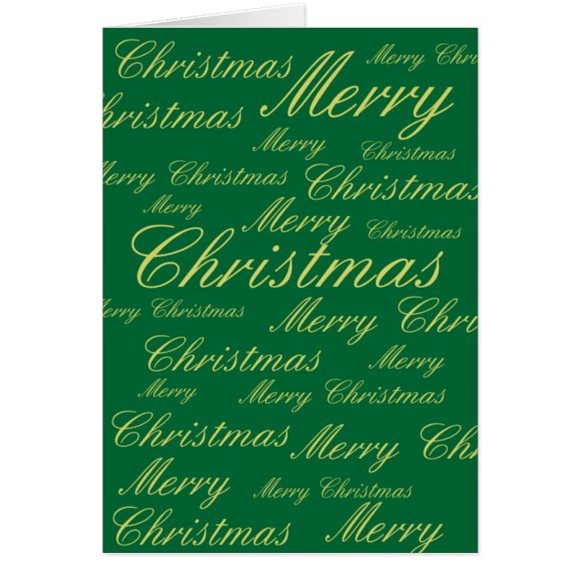 Merry Christmas Green Gold (Front)