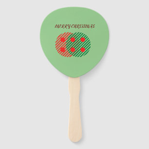 Merry Christmas Green Hand Fan