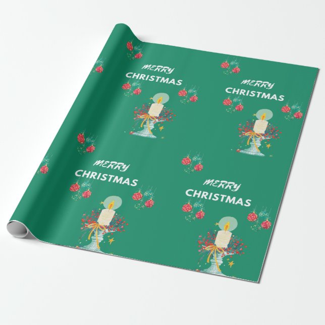 Merry Christmas - Green Paper Bags (Unrolled)