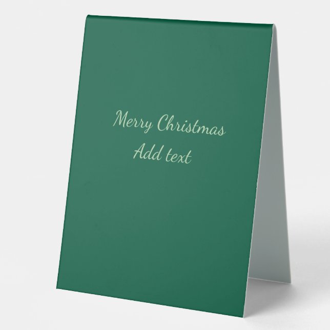 Merry Christmas green plain solo background holida (Front)
