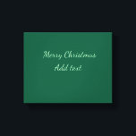 Merry Christmas green plain solo background holida Canvas Print<br><div class="desc">Design</div>