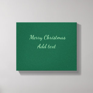 Merry Christmas green plain solo background holida Canvas Print