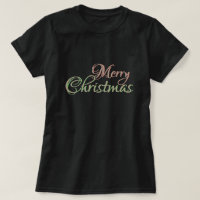 Merry Christmas Green Red Gold Text