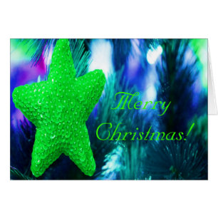 Merry Christmas Green Star