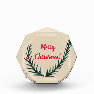 Merry Christmas, Green Twigs Photo Block