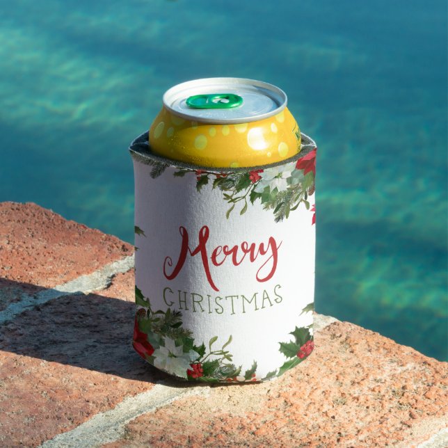Merry Christmas greenery  Can Cooler (In Situ Pool)