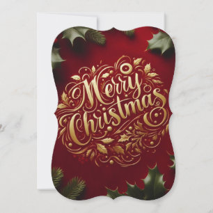 Merry Christmas greenery Card