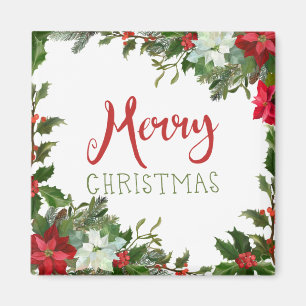 Merry Christmas greenery Magnet
