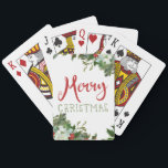 Merry Christmas greenery  Playing Cards<br><div class="desc">classic</div>