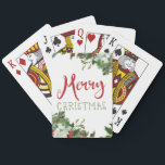 Merry Christmas greenery  Playing Cards<br><div class="desc">classic</div>