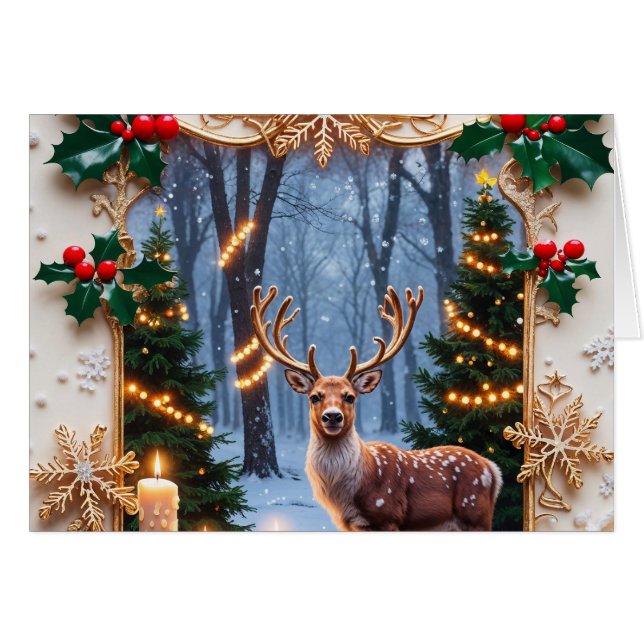 Merry Christmas greeting card (Front Horizontal)