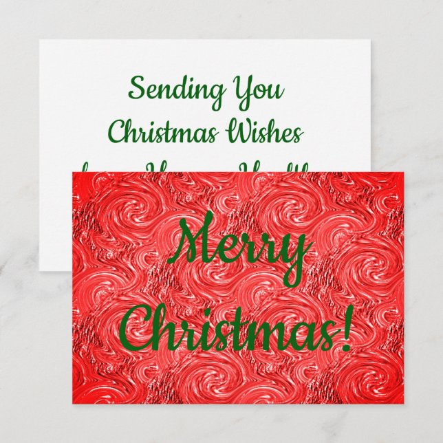 Merry Christmas Greeting Card (Front/Back)