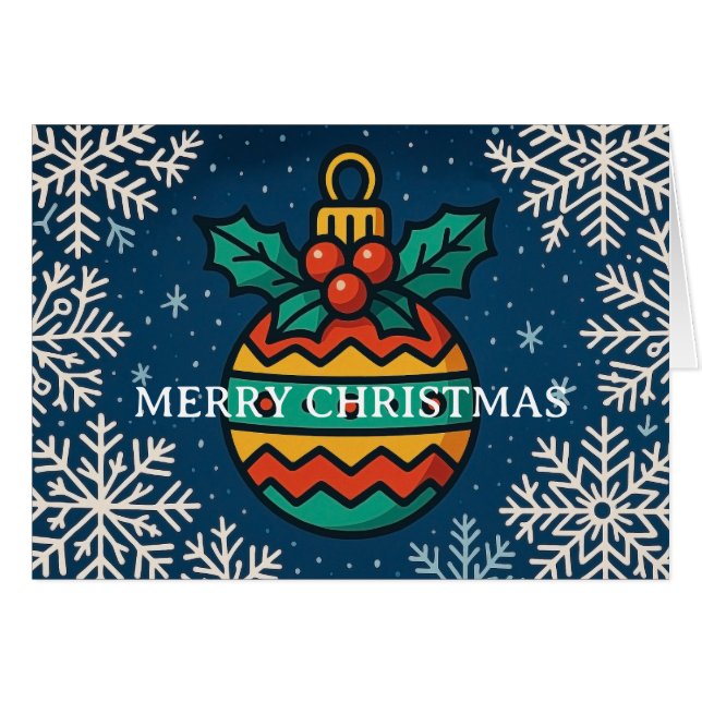 Merry Christmas greeting card (Front Horizontal)