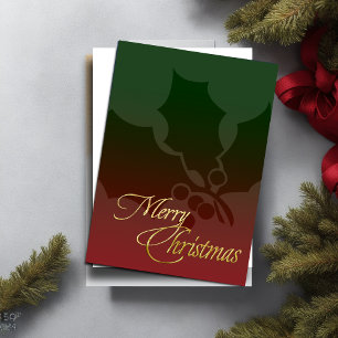 Merry Christmas Greeting Card Any Colour w/ Red