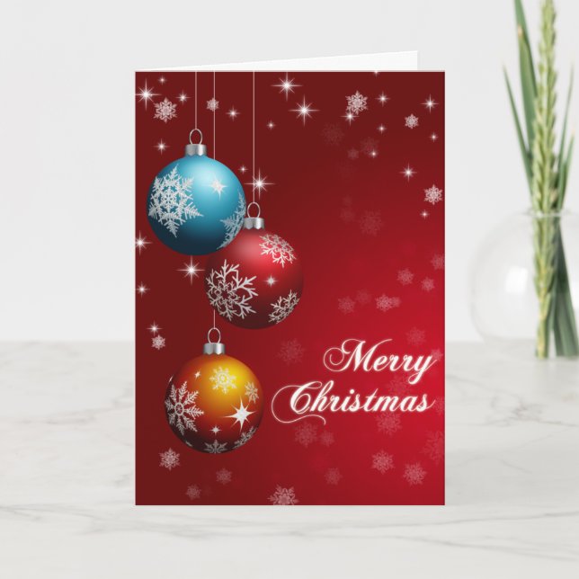 Merry Christmas Greeting Card - Customisable (Front)