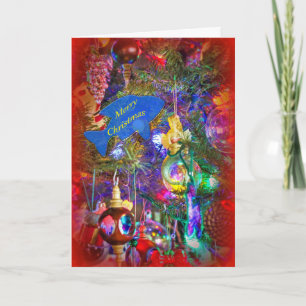 Merry Christmas Greeting Card - Decorated Tree #3