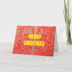 Merry Christmas Greeting Card Horizontal Template