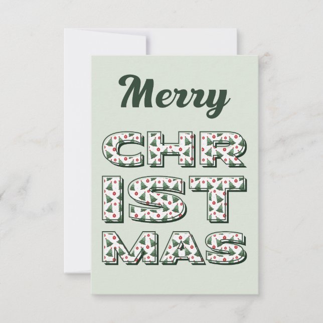 Merry Christmas greeting card. Seasons greetings.  Card (Front)
