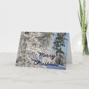 Merry Christmas Greeting Card - Snow Scene