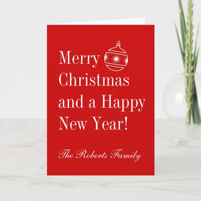 Merry Christmas greeting cards | personalised name (Front)