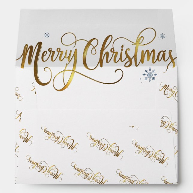 Merry Christmas greeting Envelope (Back (Bottom))