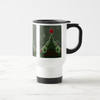 Merry Christmas Greeting - Fractal Tree and Star