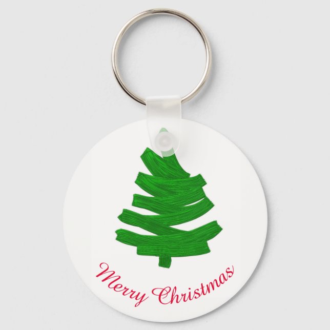 Merry Christmas. Greeting. Key Ring (Front)