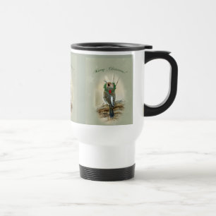 Merry Christmas Greeting - Northern Flicker Travel Mug